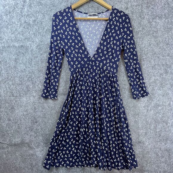 Urban Outfitters Dresses & Skirts - Urban Outfitters Dress Small Navy Lightweight Deep V Girly Simple Minimalist‎